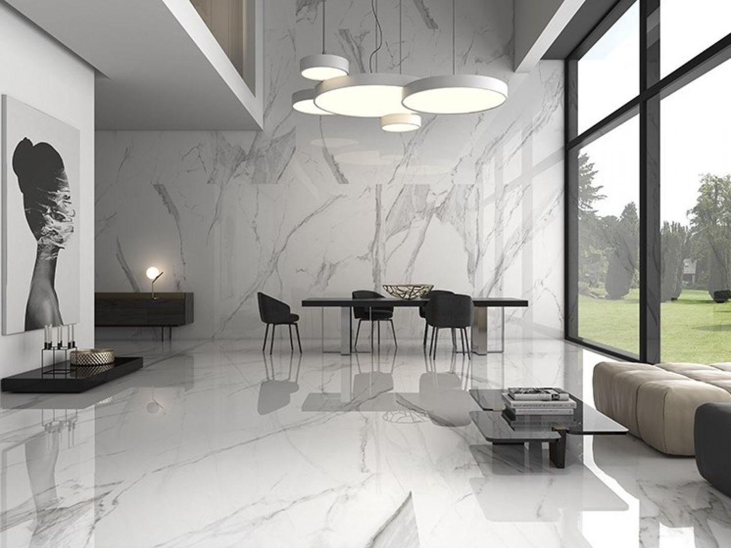 Map đá marble vân mây thiết kế phòng khách