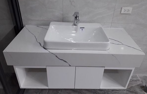 Mẫu bàn lavabo đẹp đá nhân tạo